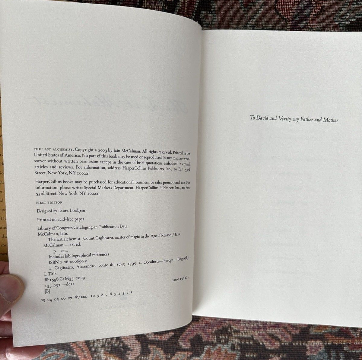 The Last Alchemist: Count Cagliostro -  Iain McCalman - HCDJ - Image 1