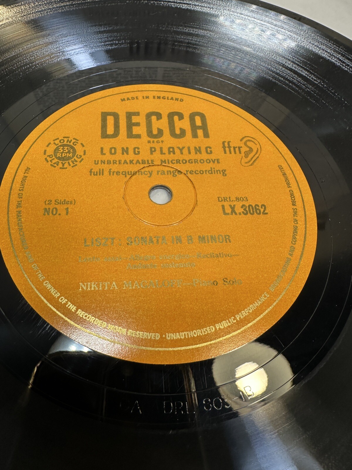 Nikita Magaloff Liszt Sonata in B Minor - Decca LX 3062 - November 1951 - 10" LP - Image 4