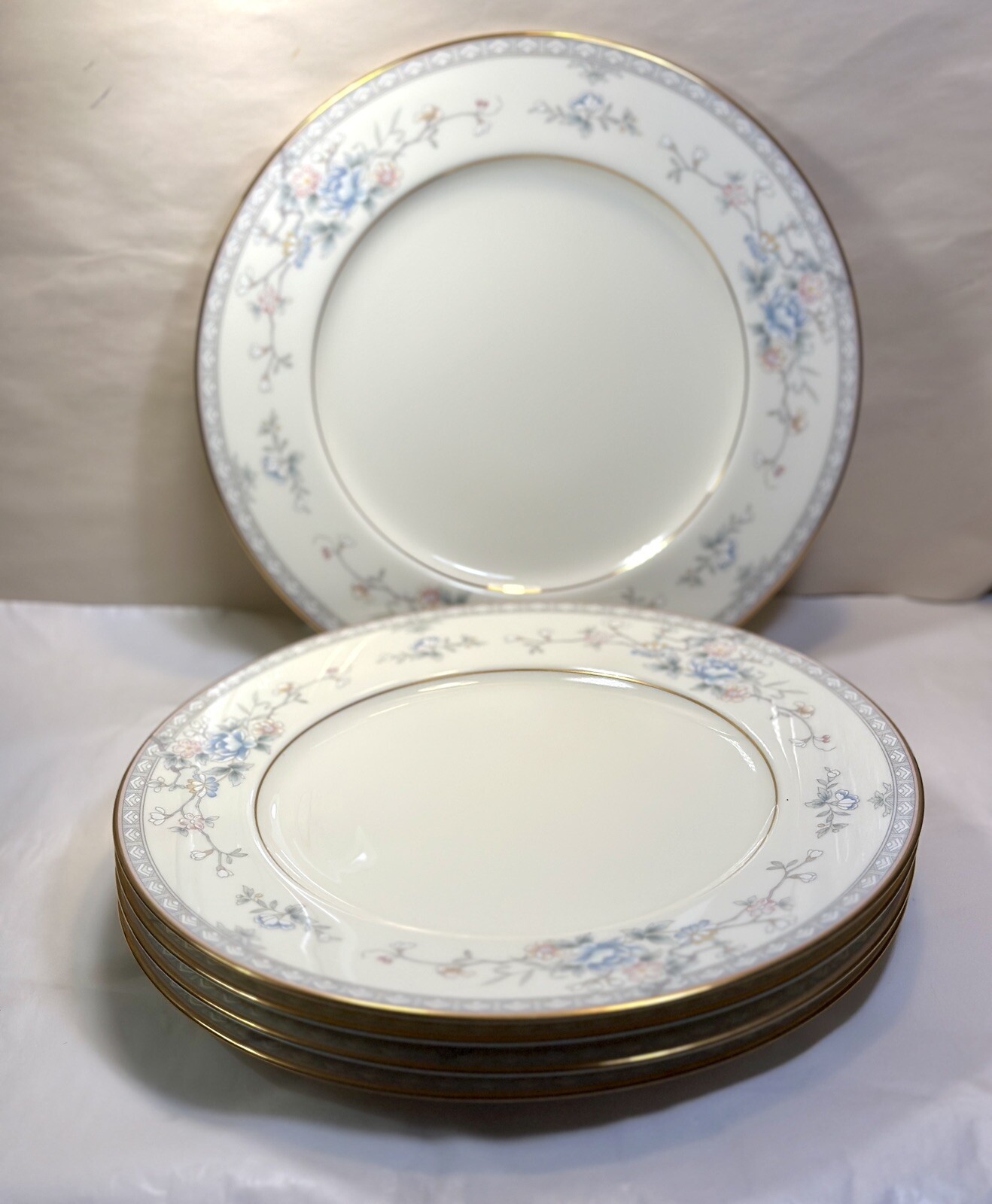 Set of Five NEW Noritake Mandarin Garden Dinner Plates 10-5/8" - Unboxed Mint - Image 7