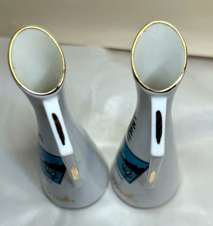Viletta's Arts Fine Bone China Puget Sound Mini Vases Circa 1967 - Set Of Two - Image 6