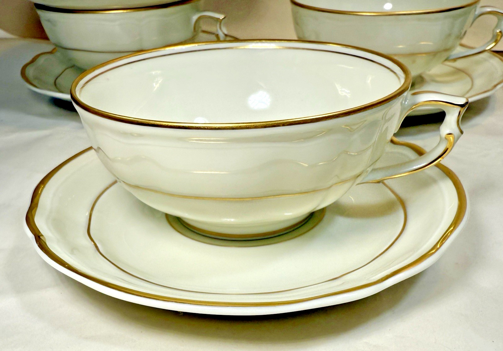 One Bernardaud Limoges Louis XV Teacup and Saucer - Flawless, Unused