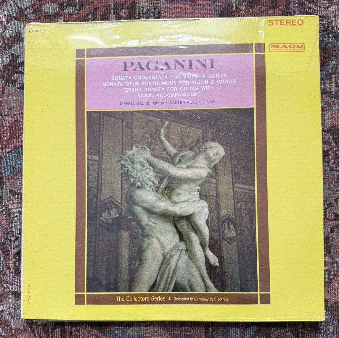 SEALED: Paganini~Sonata Concertata For Violin Guitar Marga Bauml/Walter Klasinc