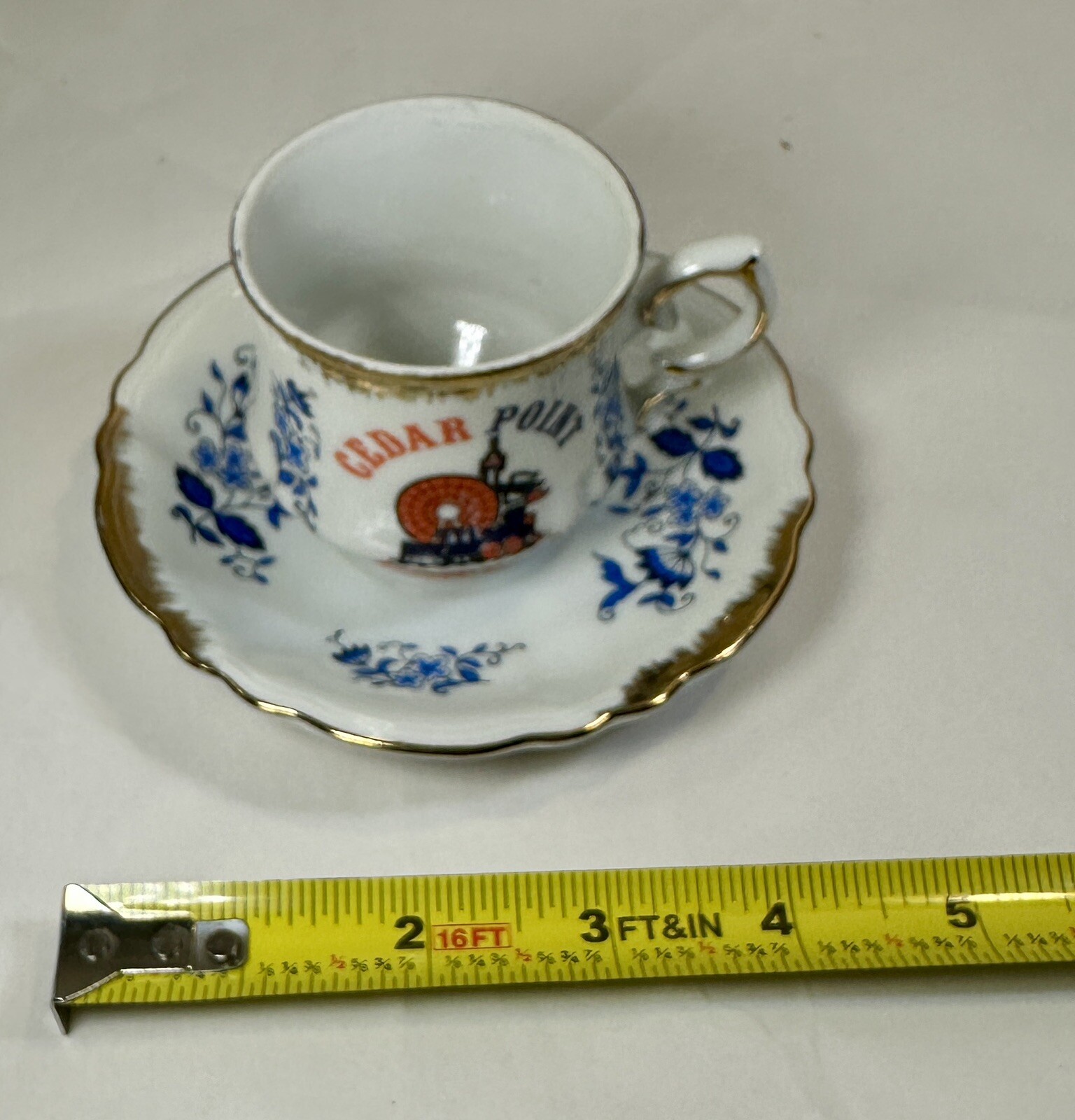 Vintage Ceramic Cedar Point Amusement Land Teacup and Saucer - Original Tags - Image 10
