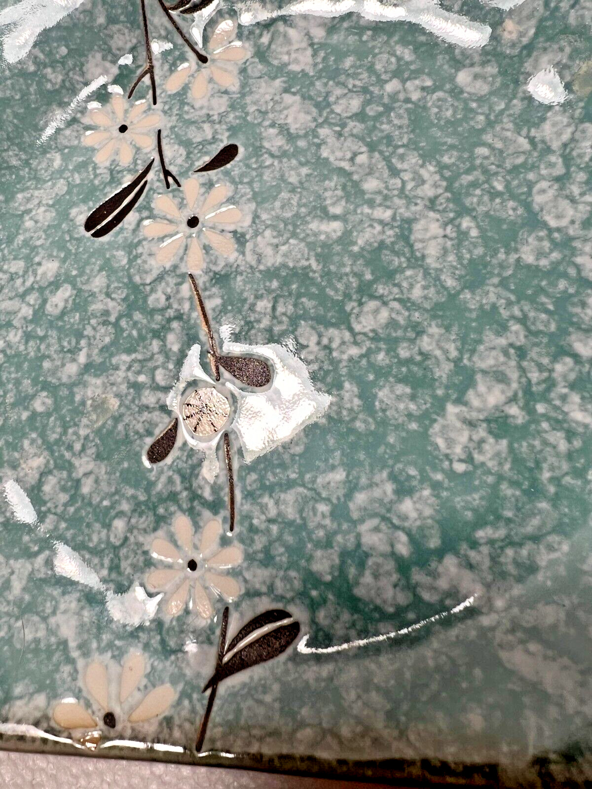 One Ichihara Cherry Blossom Blue Salad Plate - Japan - 6 3/4 inches - Image 1