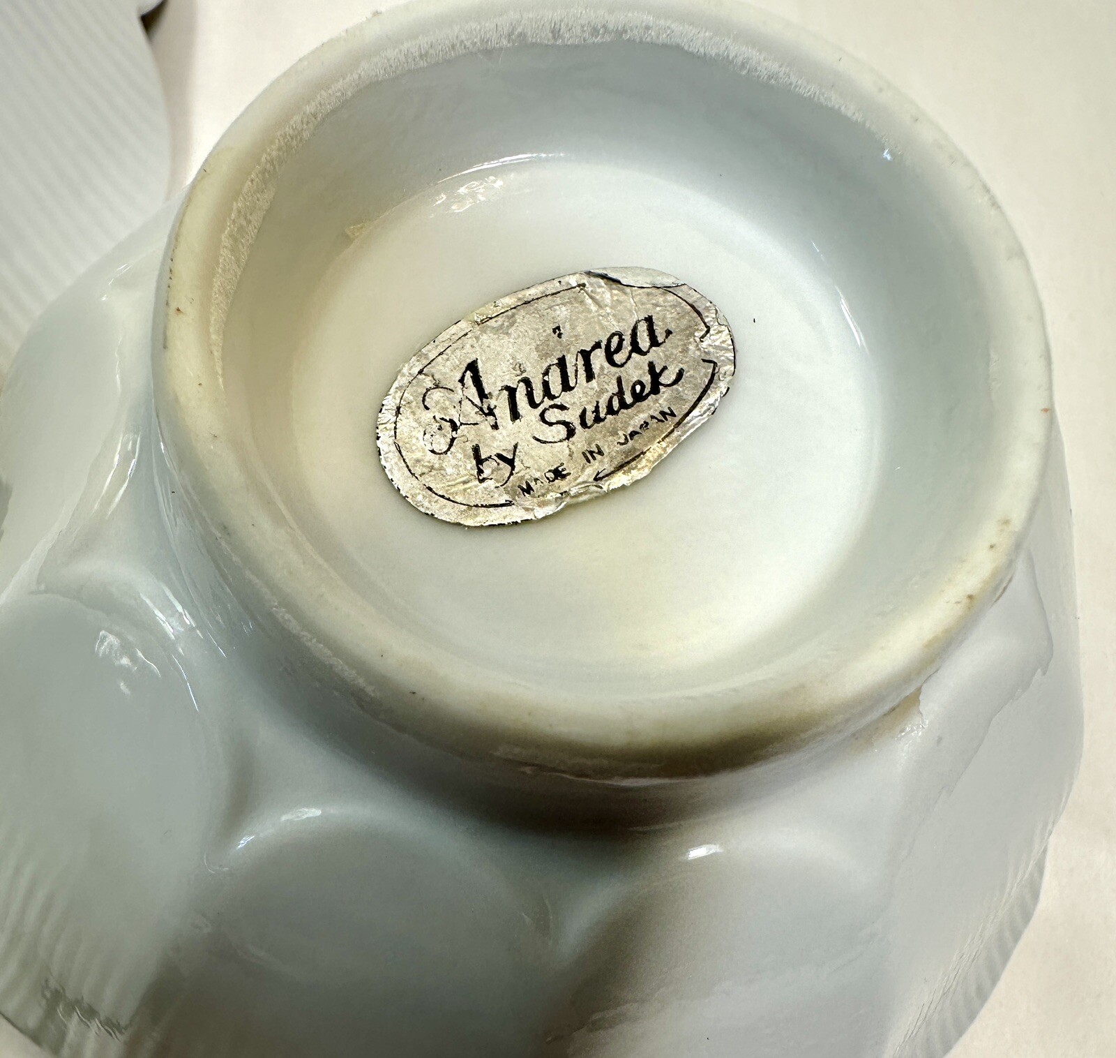 Three (3) Lotus Bowls - Andrea by Sadek - Made in Japan - White Porcelain 4 3/8" - Image 2