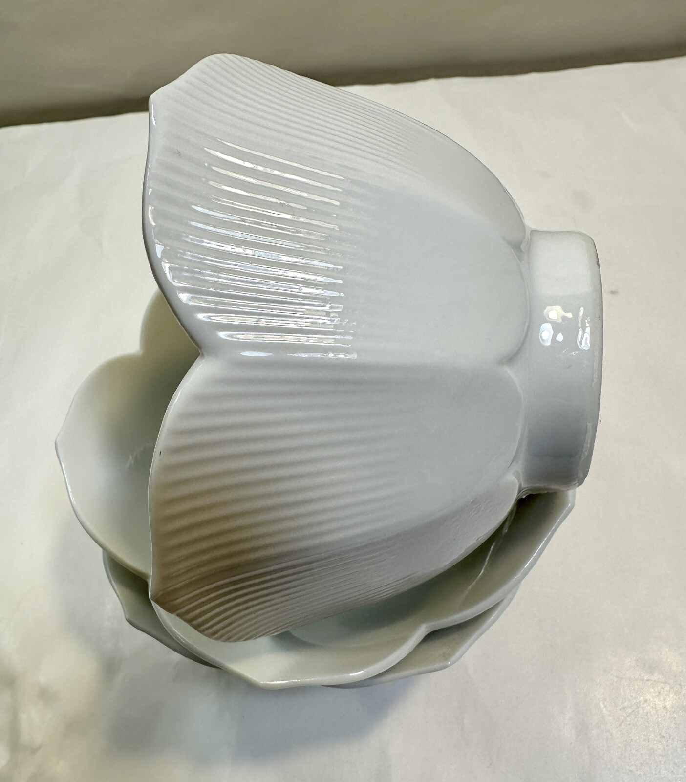 Three (3) Lotus Bowls - Andrea by Sadek - Made in Japan - White Porcelain 4 3/8" - Image 4