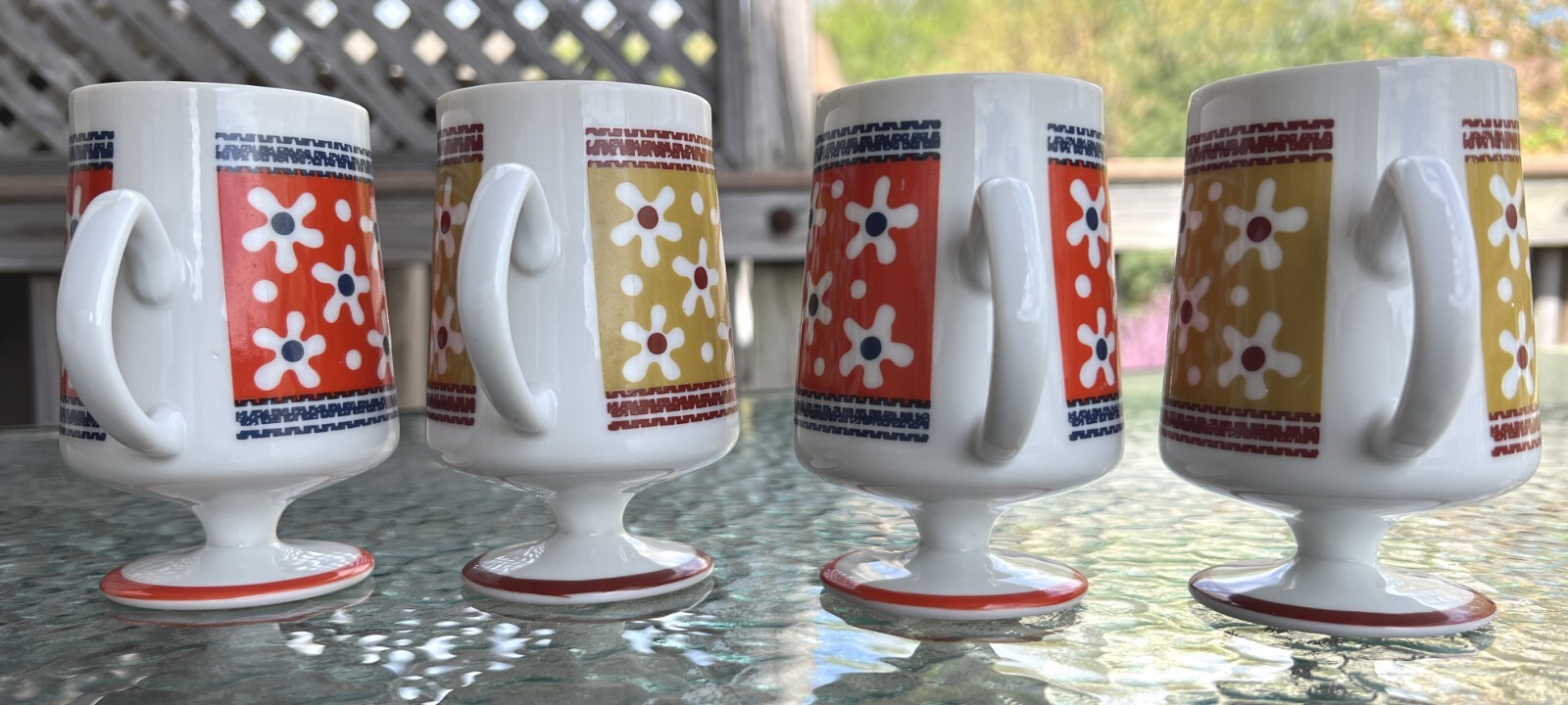 Four (4) Vintage Royal Crown Arnart Smug Mugs 4061 - Flowers / Daisies - EUC - Image 7