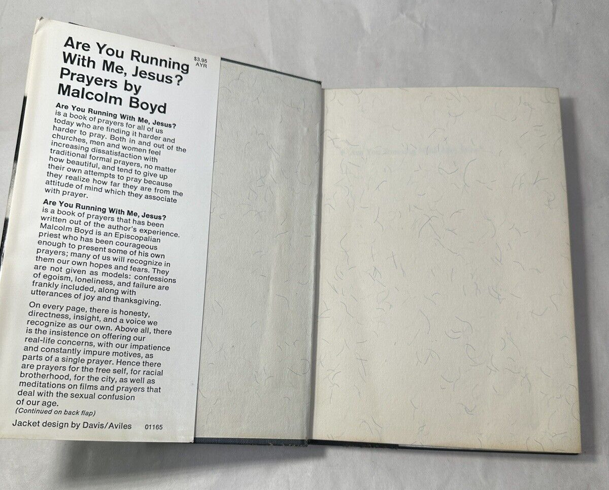 Are You Running With Me, Jesus? Prayers by Malcolm Boyd - HC/DJ - 1966 4th print - Image 1
