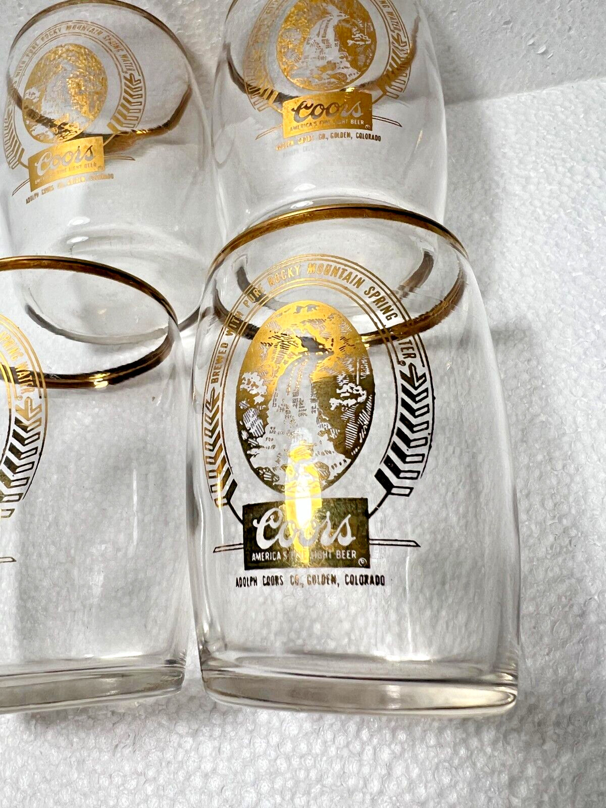 Set of Four (4) Vintage Small Coors Glasses 3.25" Tumbler Beer - Image 2
