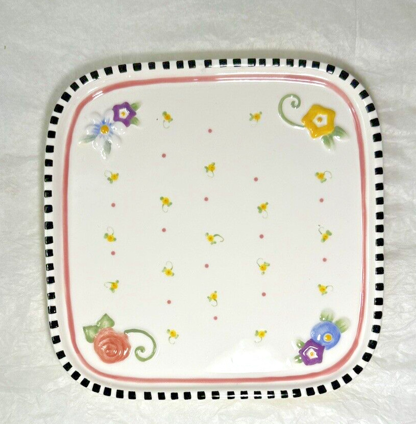 Mary Engelbreit Covered Cheese Plate - Pink Floral - Image 5