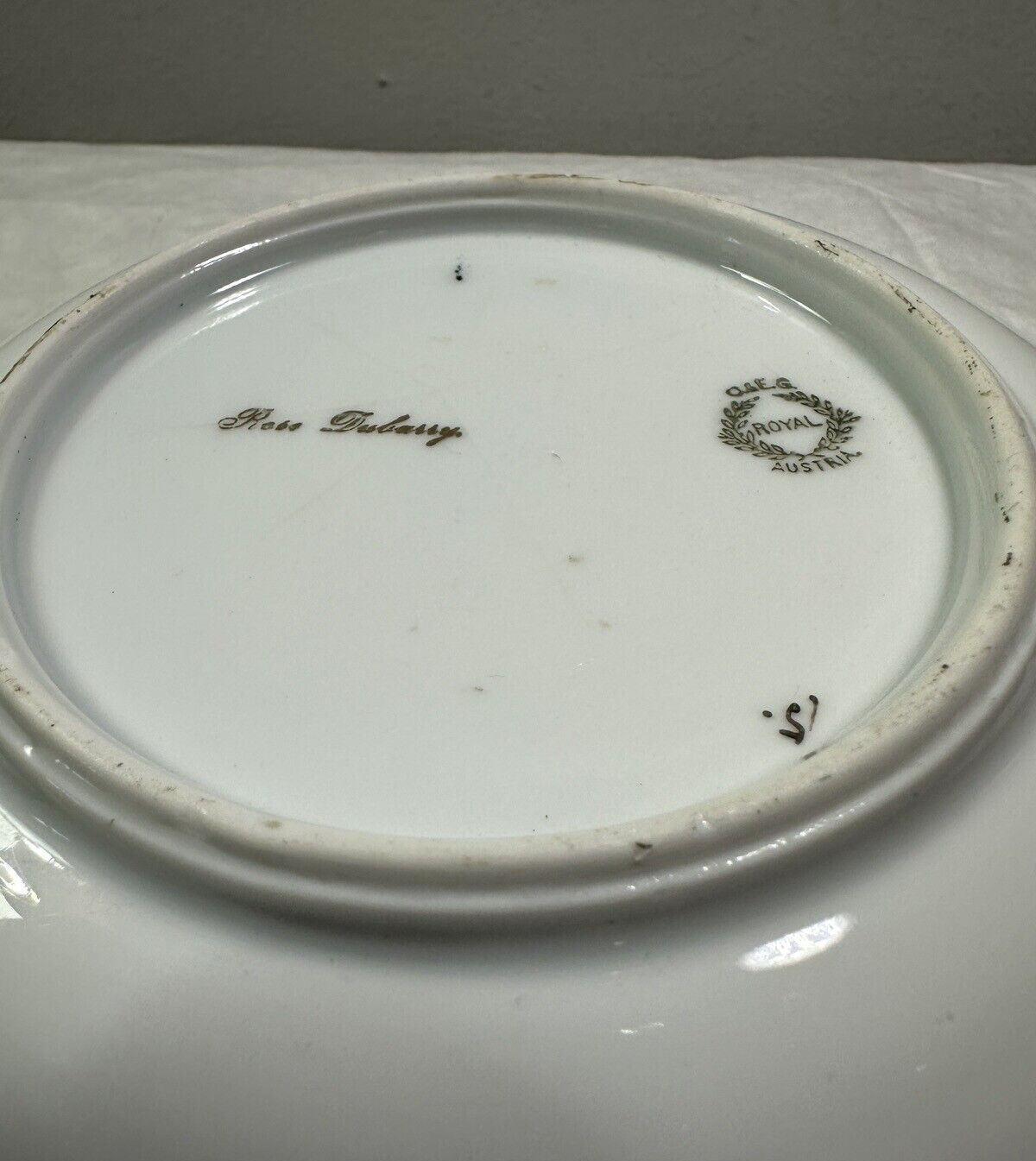 O&EG Royal Austria Rose Dubarry Large Rose Flowers Bowl - 9 inches - 1889-1918 - Image 5