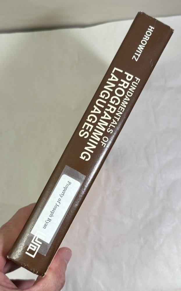 Fundamentals of Programming Languages by Ellis Horowitz (Hardcover) - First Ed. - Image 5