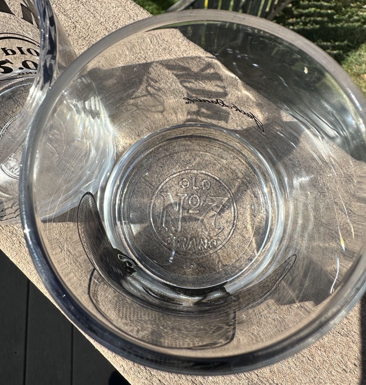 Jack Daniels Old No 7 Whiskey Glass Tumbler, Gentleman Jack Face Signature Set/2 - Image 2