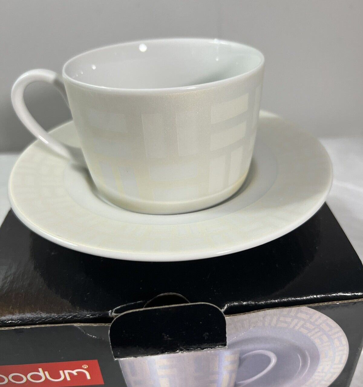 Bodum Fine Porcelain Cup and Saucer - New in Box - Image 9
