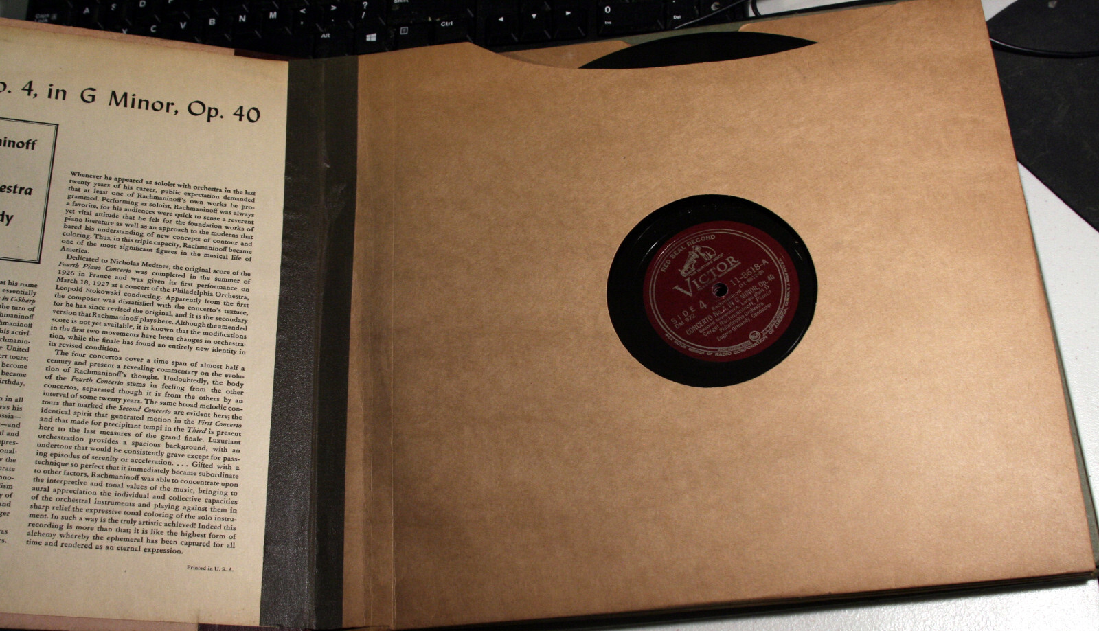 Rachmaninoff Plays Concerto 4 - Eugene Ormandy - 78 rpm - Image 2