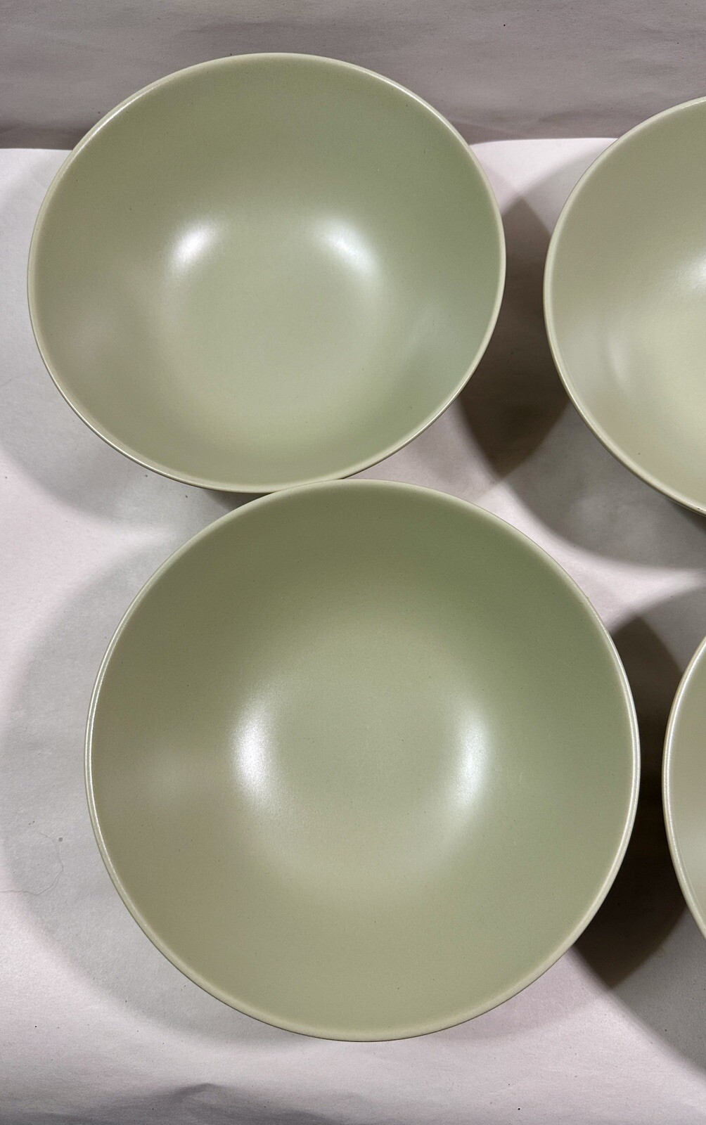 Four (4) Ikea Green Light Sage Matte Soup / Salad Bowls 10866 - 2.5” Deep - Image 4