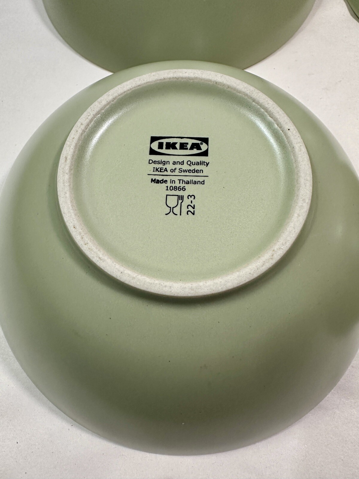 Four (4) Ikea Green Light Sage Matte Soup / Salad Bowls 10866 - 2.5” Deep - Image 5