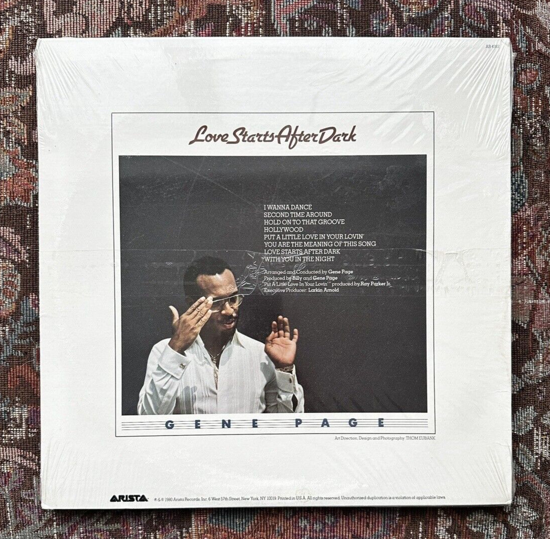 SEALED: Gene Page - Love Starts After Dark - Arista AB-4262 - Image 1