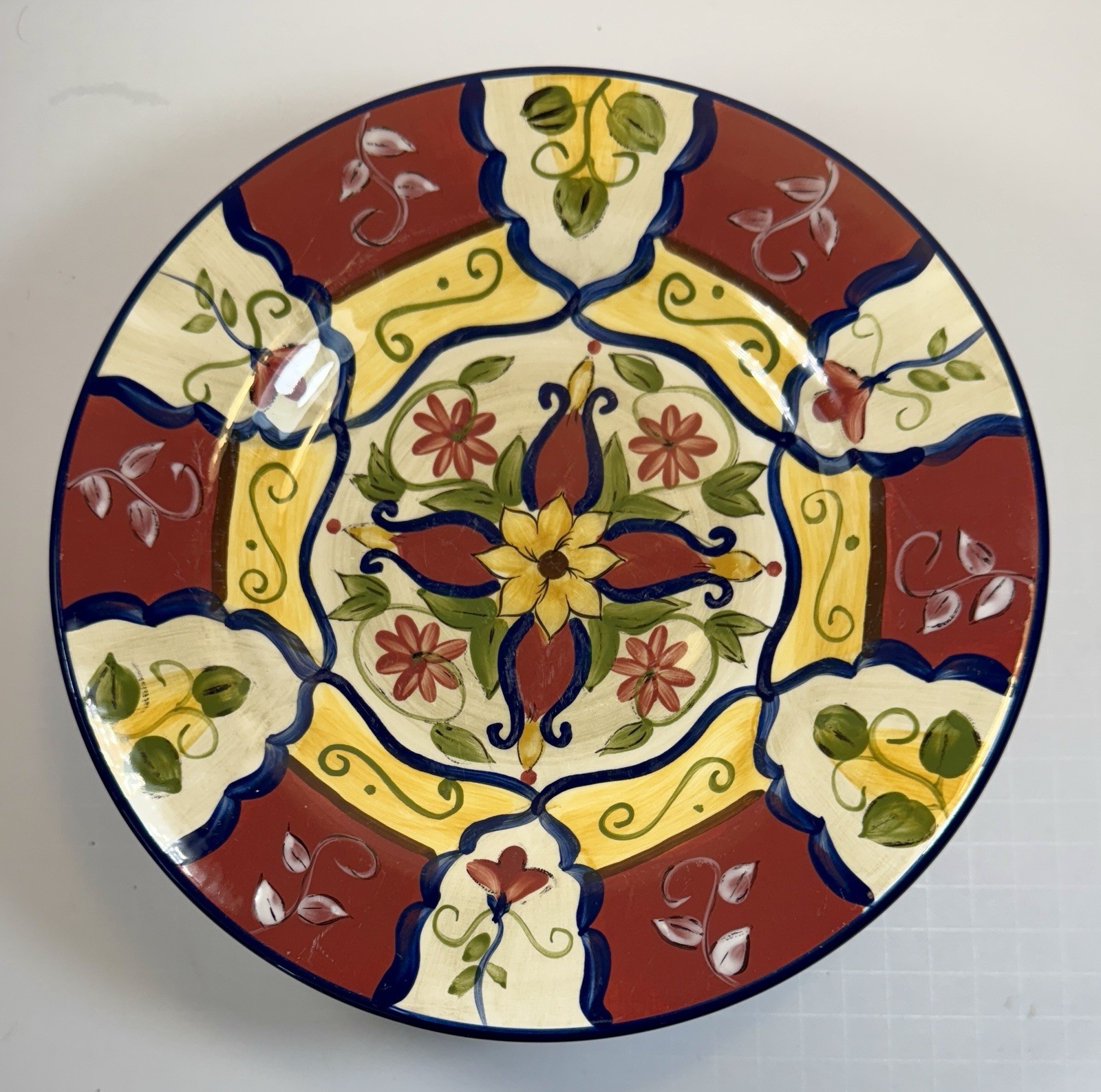 Set of 2 Pier 1 Vallarta Salad Plates - Handpainted Earthenware - 9-1/8" - EUC - Image 3