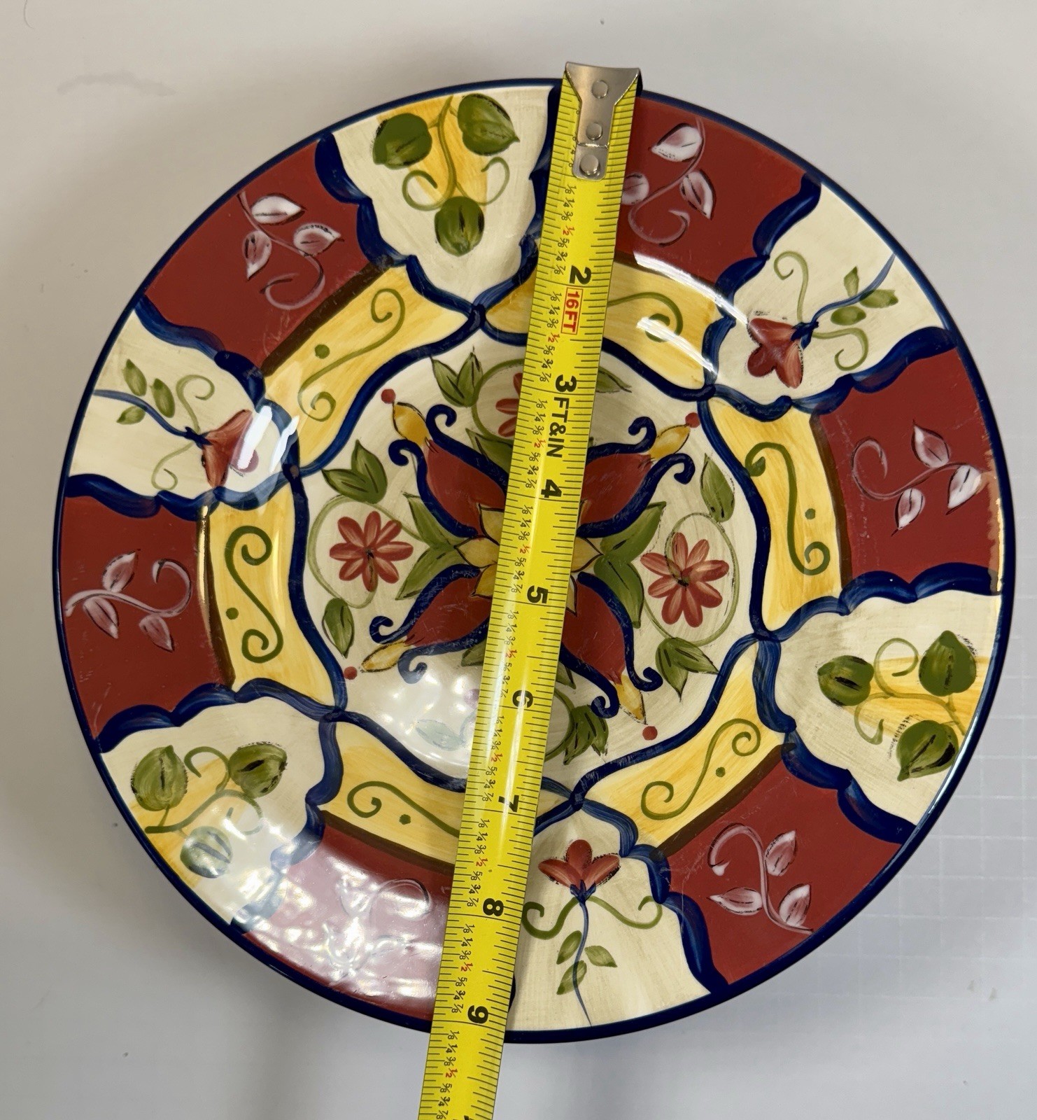 Set of 2 Pier 1 Vallarta Salad Plates - Handpainted Earthenware - 9-1/8" - EUC - Image 4