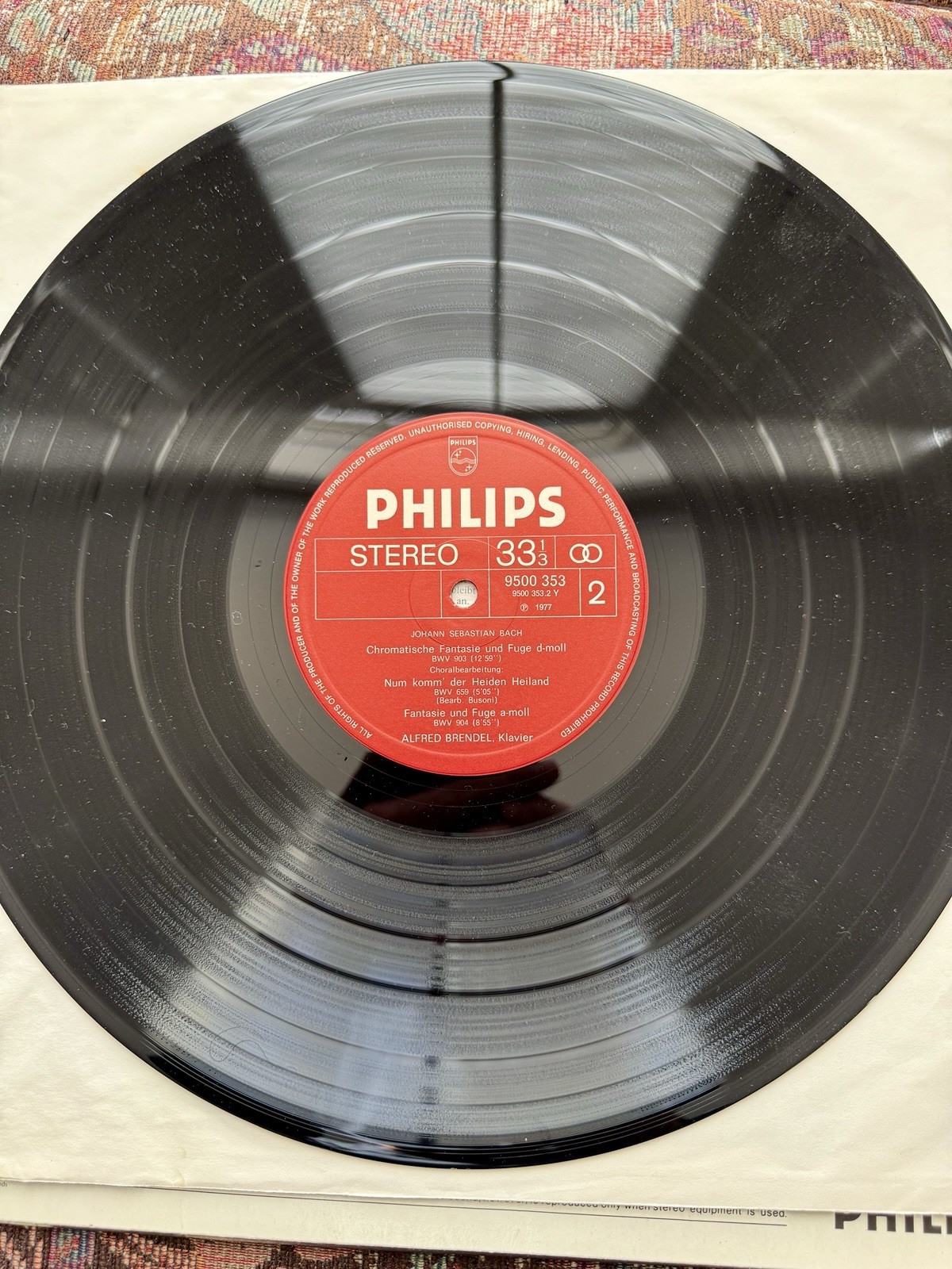 JS Bach / Alfred Brendel, Italian Concerto BWV 971 - Philips 9500 353 - Image 4