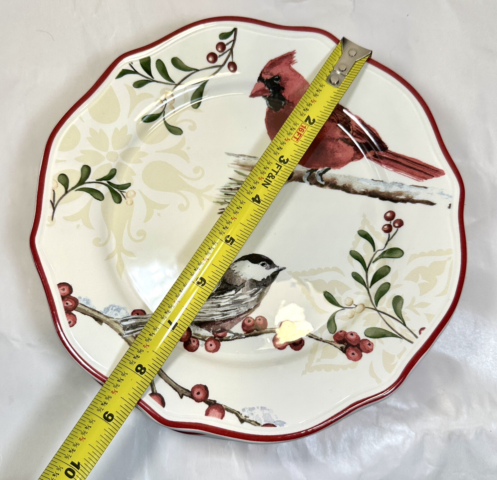 Set of 4 Better Homes Heritage Christmas Holiday Plates: New with Tags - Image 4