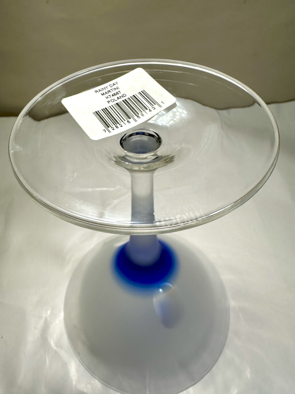 One (1) Block Rainy Day Crystal Martini Glass K74587 - New With Tags, Stickers - Image 5