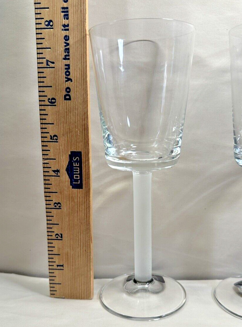 Two (2) Mikasa Overture Frost Goblet Wine Glasses - LS 080 - Image 1