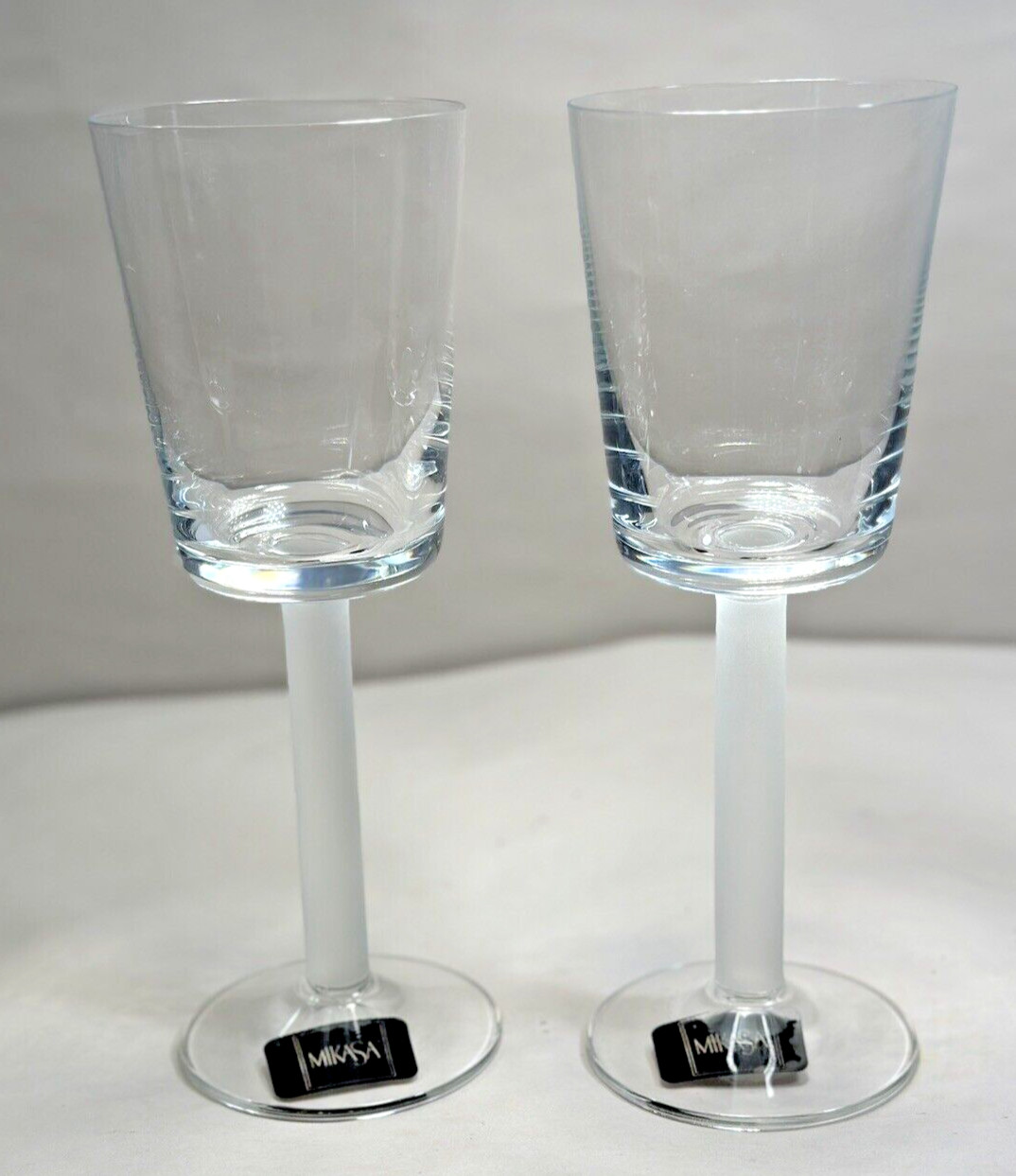 Two (2) Mikasa Overture Frost Goblet Wine Glasses - LS 080 - Image 5
