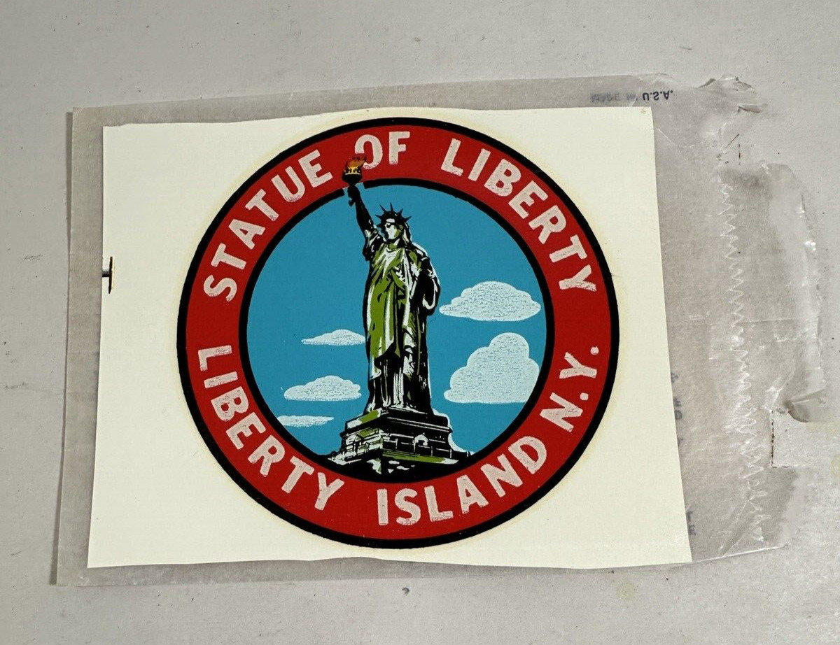 Statue of Liberty Vintage Decal - Decalomania, 1950s - Liberty Island N.Y.