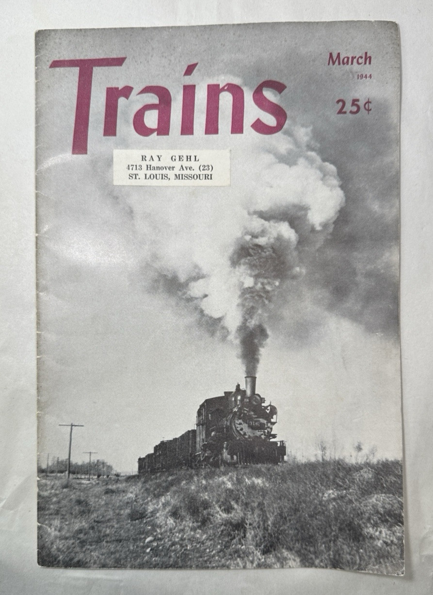 1944 March Trains Magazine Issue Vol. 4 # 5  Vintage Railroads Union Station