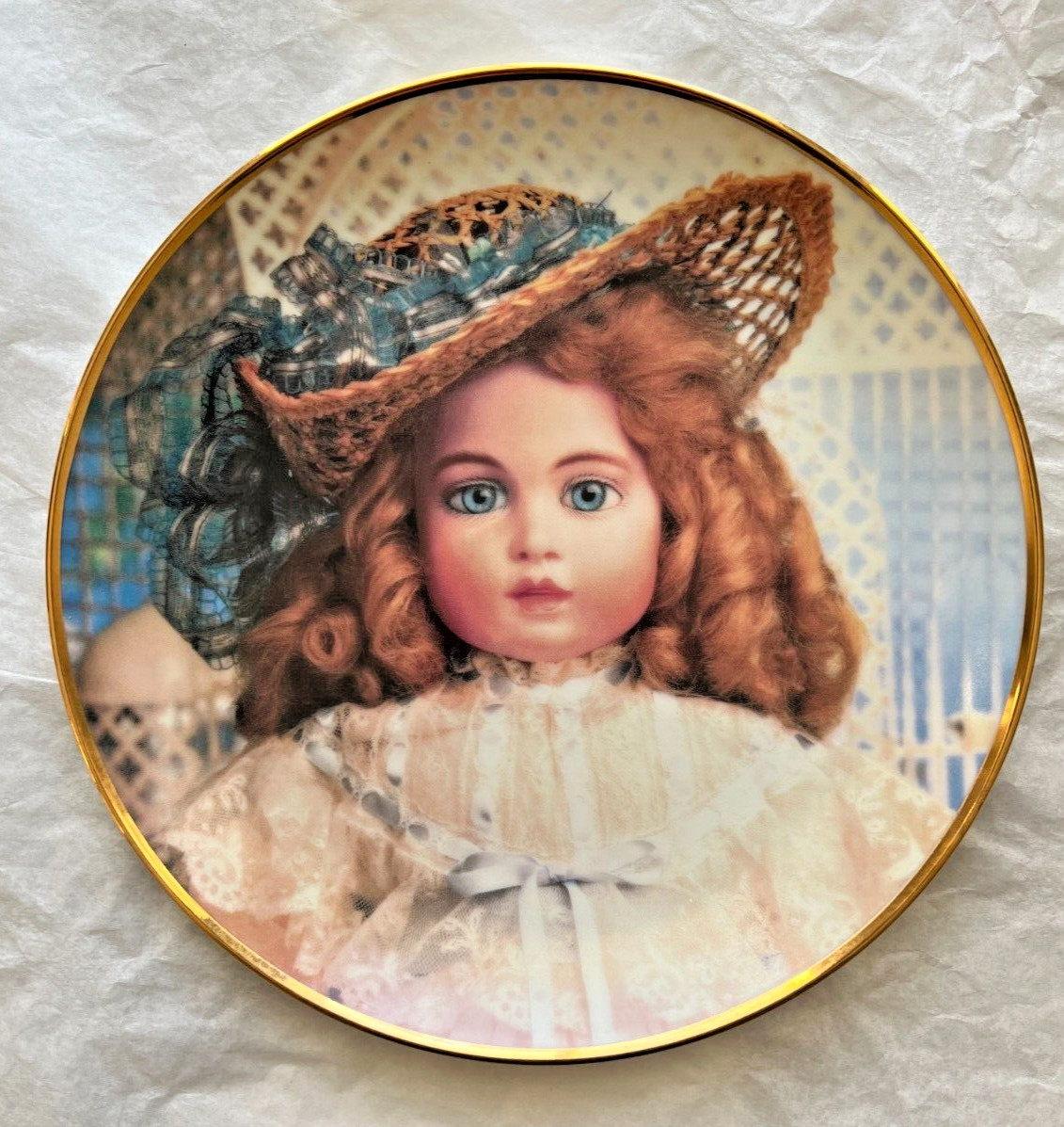 1991 Franklin Mint Hanau Doll Museum "The Antique Doll" Limited Edition Plate