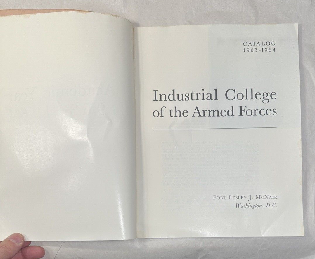 1963-1964 National War College/ Industrial College Of the Armed Forces Catalog - Image 2