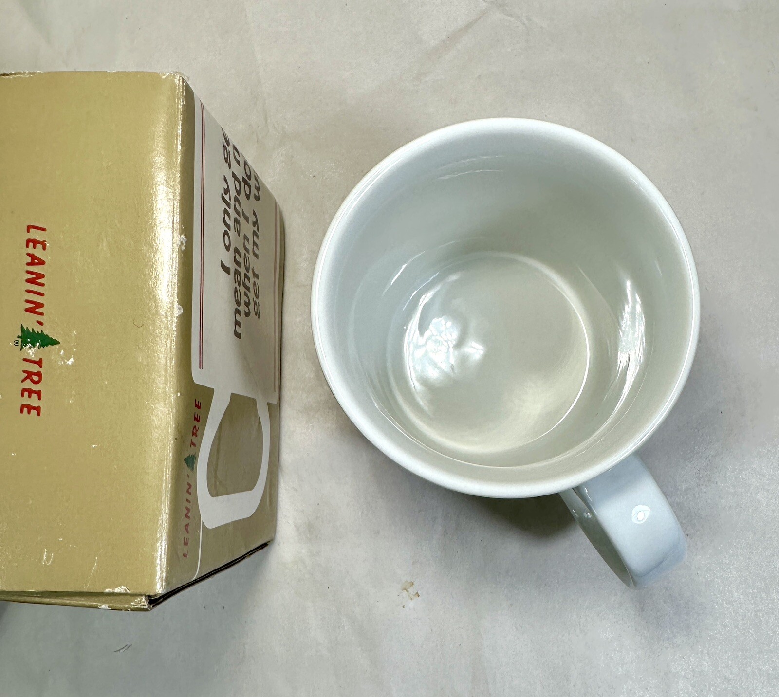 Leanin' Tree Coffee Mug -- "I Only Get Mean and Nasty" -- Nate Owens 1993 - NIB - Image 2