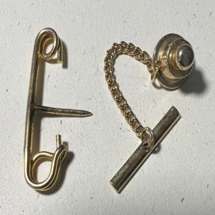 Vintage Safety Pin Tie Clasp