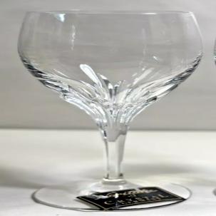 One Noritake Crystal 'Turning Point' Clear Cut Crystal Wine Glass 7 5/8" w/Tag