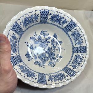 One Round Vegetable Bowl -- 8 1/2" -- Melody Blue by Myott Staffordshire