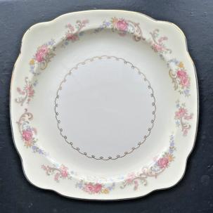 Paden City Pottery Duchess Pattern Floral Porcelain U.S.A. Salad Plate 8"
