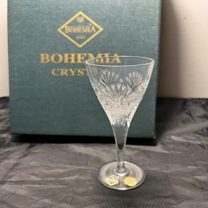 NIB: Six (6) Bohemia Jihlavske Sklarny Apertif/ Cordial Glasses 6”