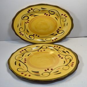 Set of 2 Home Trends Italian Villa Dinner Plates - 11"