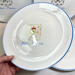 Set of 4 Porcelaine Lafarge Limoges France Jean-Pierre 10.5” Dinner Plates