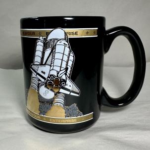 Thiokol Corp. Space Operations Space Shuttle Mug - 22K Gold Silkscreen Ceramic