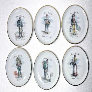 Vintage Bavaria Miniature Plates - Metiers du Vieux Paris / Trades of Old Paris