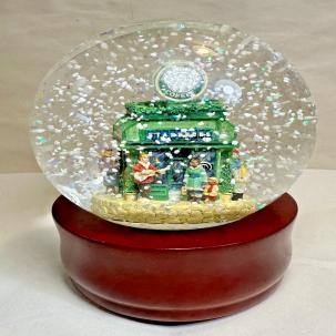 Starbucks Christmas Snow Globe - 1971 Starbucks Store - Music Box - 1999