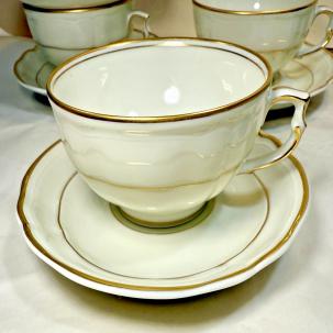 One Bernardaud Limoges Louis XV Teacup and Saucer - Flawless, Unused