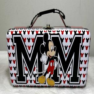 Disney World Mickey Mouse Tool Pencil Tin Carrying Case With Handle