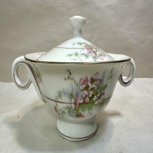Theodore Haviland Apple Blossom Sugar Bowl and Lid - Immaculate