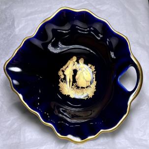 Vintage Limoges Cobalt Blue Bowl - 5 1/4 inches